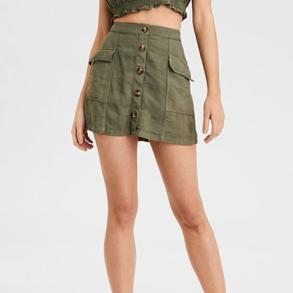 American‎ Eagle Hi-Rise A-Line Utility Skirt